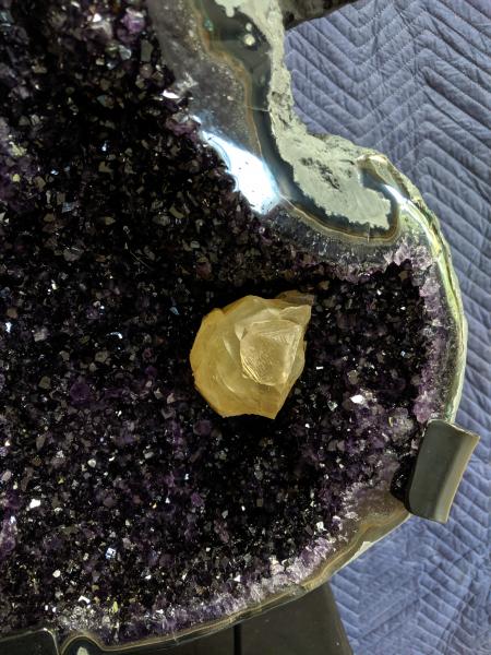 Uruguayan Amethyst Geode pair picture