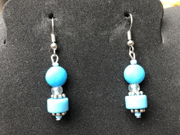 Semi precious and Bead earrings picture