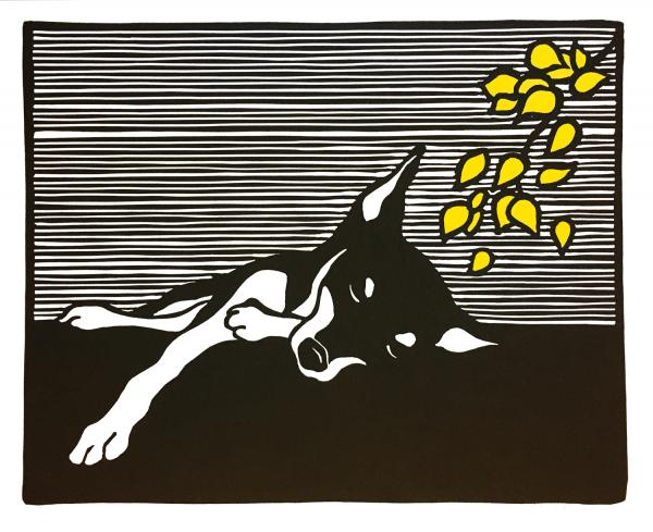 Daisy, linocut fine art print