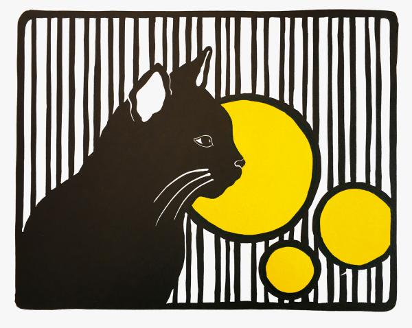 Cat with Stripes and Circles