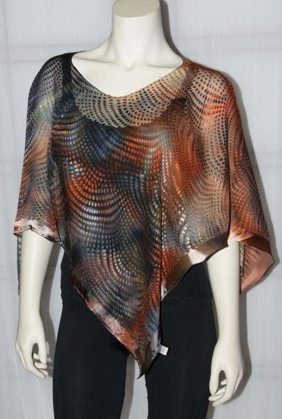 Fall orange dots devore poncho picture