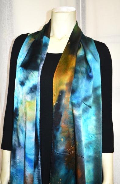 Blue Abstract scarf picture