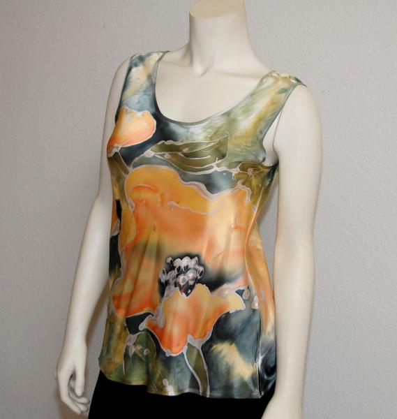 Yellow Poppy silk Camisole