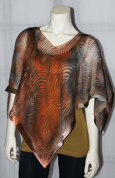 Fall orange dots devore poncho picture