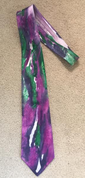 Purple green Abstract  tie picture