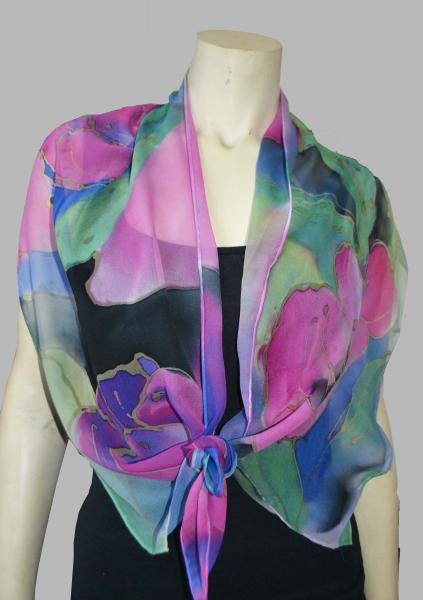 Pink Peony scarf picture