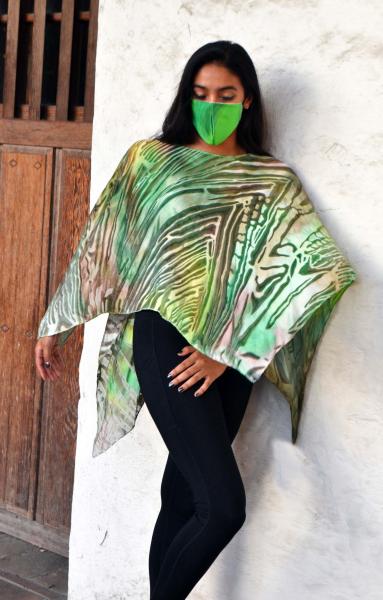 Green forest Devore poncho picture