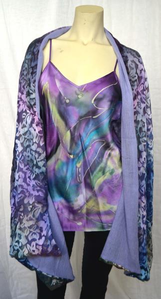 Purple Silk Wool Scarf picture