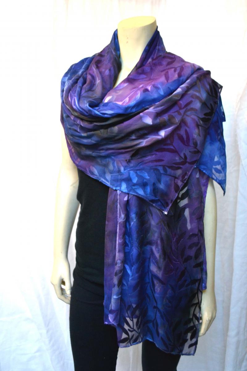 Royal Blue Devore Ruana picture