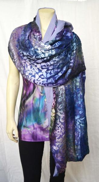 Purple Silk Wool Scarf picture