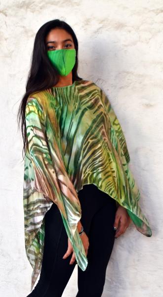 Green forest Devore poncho picture