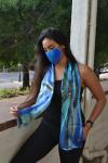Blue Abstract scarf