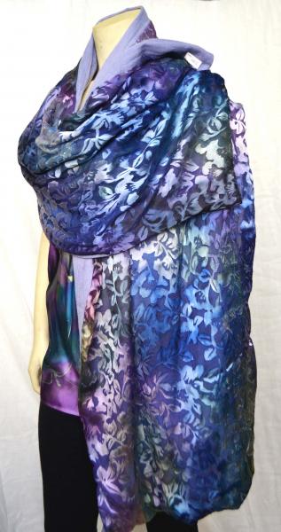 Purple Silk Wool Scarf picture