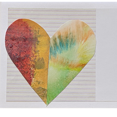 card -Two Hearts as One #12 ; 5"x7"
