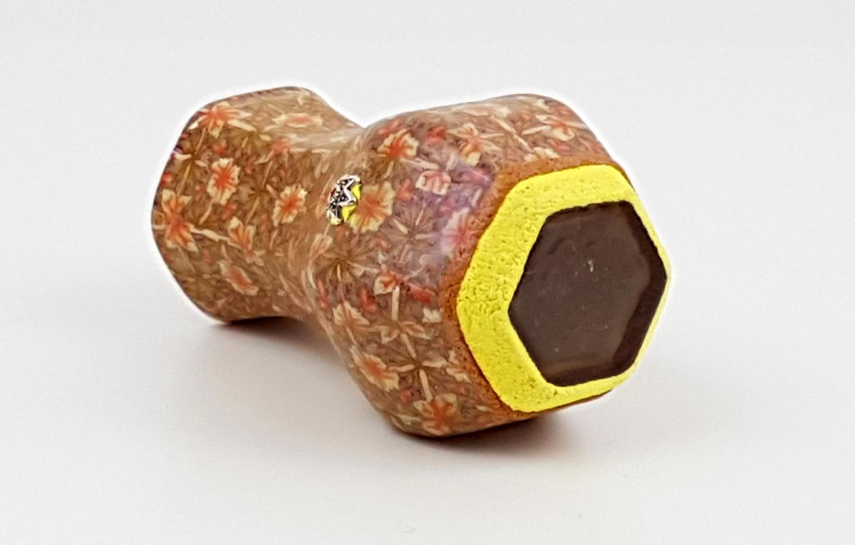 Vase, Small,  with yellow base and stars picture