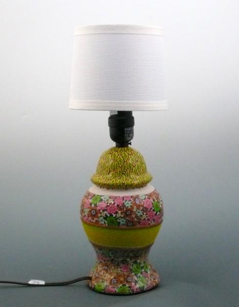 Table Lamp - Spring. Yellow, Pink, Green.