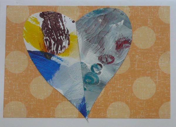 card -Two Hearts as One #1 ; 5"x7"