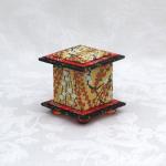 Yellow Cherry Washi Covered Box, 3"x3" (brim to brim); 3.38" tall