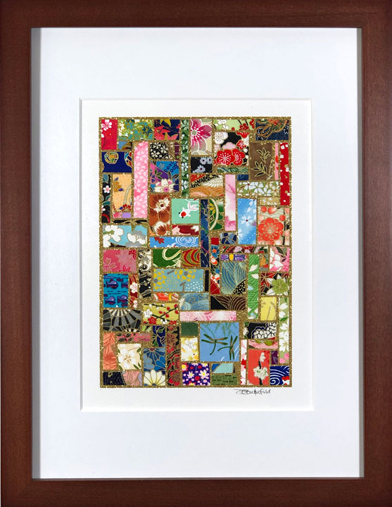 Blessings Counted - 9"x12" Framed, Matted Washi Mosaic