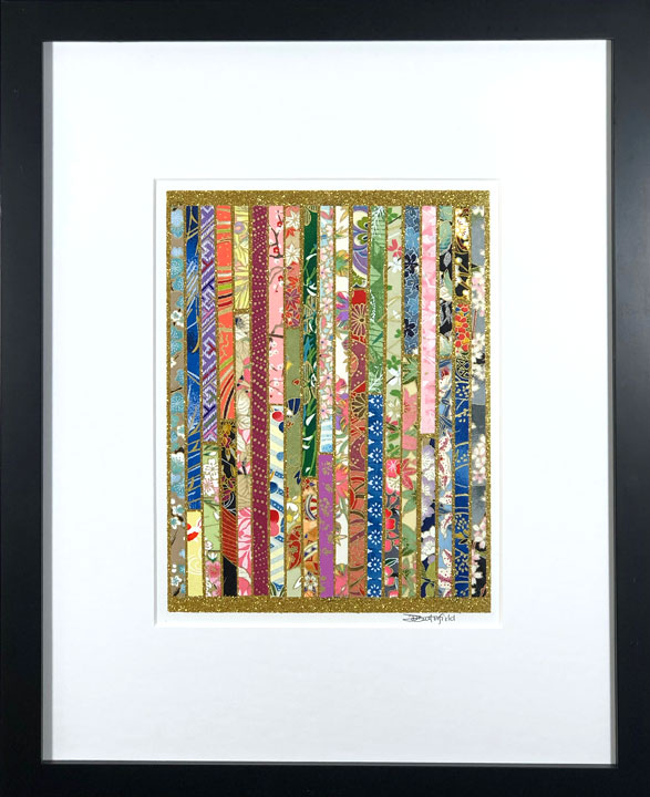 Apron - 11"x14" Framed, Matted Washi Mosaic