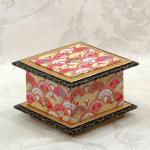 NEW! Fans Washi Covered Box, 4.5"x 4.5" (brim to brim); 3.25" tall