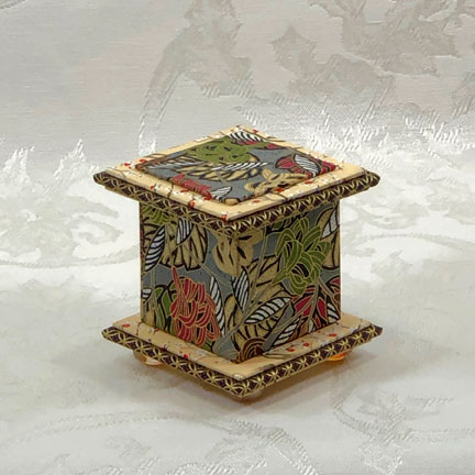 Tribal Washi Covered Box, 3"x3" (brim to brim); 3.38" tall picture