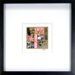 Blacks 002  - 6"x6" Framed, Matted Washi Mosaic