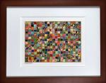 Winter Comfort - 9"x12" Framed, Matted Washi Mosaic