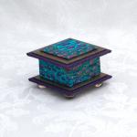 Pisces Washi Covered Box, 3"x3" (brim to brim); 2" tall