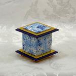 Dutch Washi Covered Box, 3"x3" (brim to brim); 3.38" tall