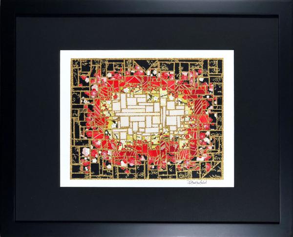 Joy - 11"x14" Framed, Matted Washi Mosaic