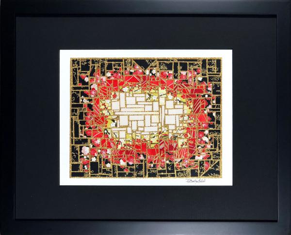 Joy - 11"x14" Framed, Matted Washi Mosaic picture