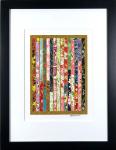 Clothesline - 9"x12" Framed, Matted Washi Mosaic