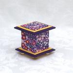 Purple Happy Washi Covered Box, 3"x3" (brim to brim); 3.38" tall