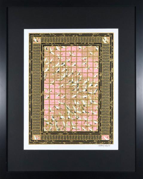 Peace - 14" x 18" Framed, Matted Washi Mosaic