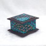 Pisces Washi Covered Box, 4.5"x 4.5" (brim to brim); 3.25" tall