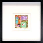 Mixed Color 007  - 6"x6" Framed, Matted Washi Mosaic