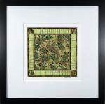 Jungle - 12.5" x 12.5" Framed, Matted Washi Mosaic