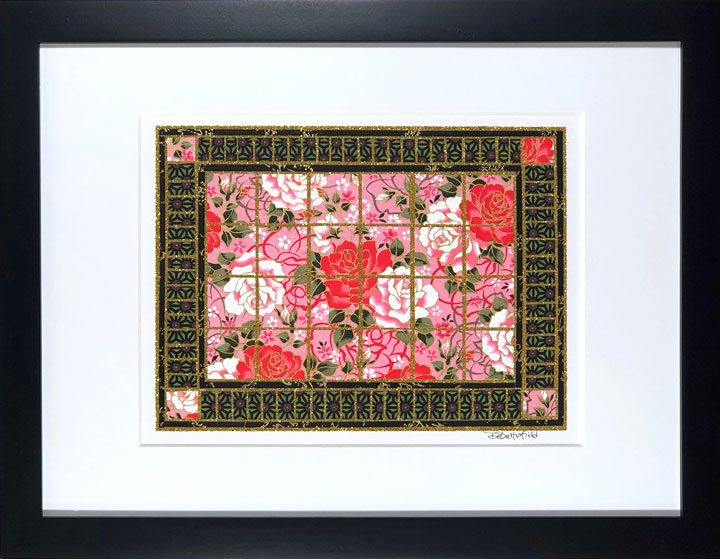 Heavenly Scent - 9"x12" Framed, Matted Washi Mosaic