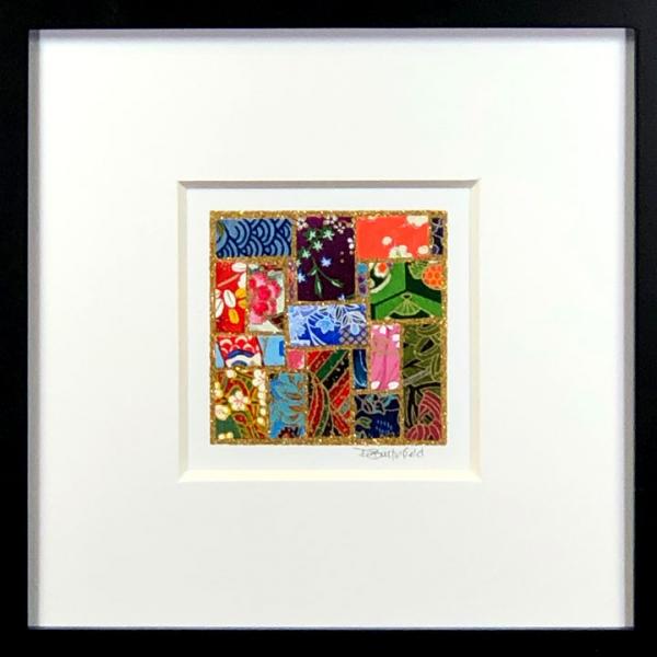 Fruitful - 8"x8" Framed, Matted Washi Mosaic