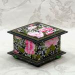 Maesy Washi Covered Box, 4.5"x 4.5" (brim to brim); 3.25" tall