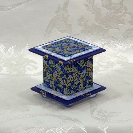 Blue Bell Washi Covered Box, 3"x3" (brim to brim); 3.38" tall picture