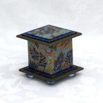 Jungle at Midnight Washi Covered Box, 3"x3" (brim to brim); 3.38" tall