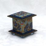 Jungle at Midnight Washi Covered Box, 3"x3" (brim to brim); 3.38" tall