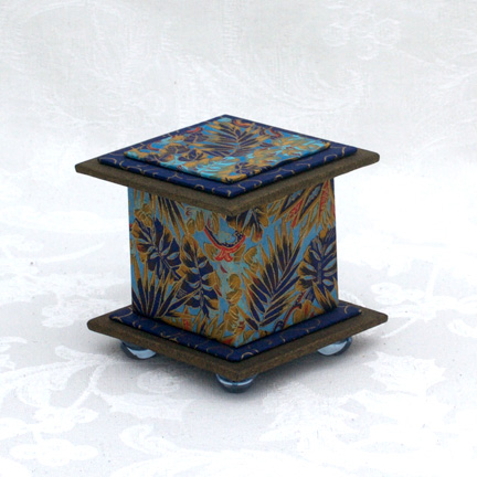 Jungle at Midnight Washi Covered Box, 3"x3" (brim to brim); 3.38" tall picture