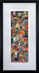 Kites and Breezes - 10" x 20" Framed, Matted Washi Mosaic