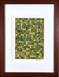 Spring Thaw - 9"x12" Framed, Matted Washi Mosaic