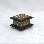 85 Washi Covered Box, 3"x3" (brim to brim); 2" tall