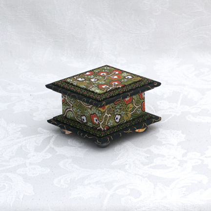 85 Washi Covered Box, 3"x3" (brim to brim); 2" tall picture