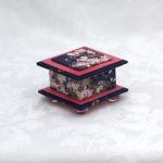 Beautiful Blossom Stream Washi Covered Box, 3"x3" (brim to brim); 2" tall